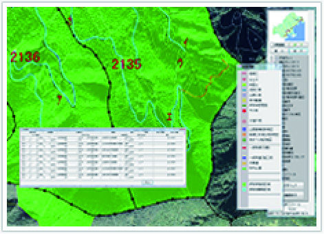 森林資源管理システム for Forestの画面
